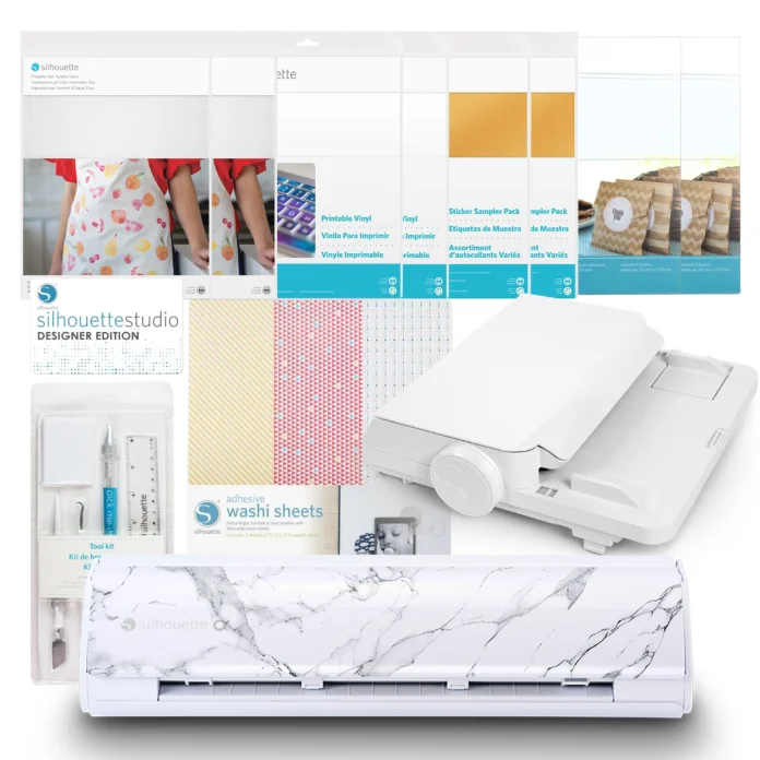 bdmachpcc5abc | Avloon Silhouette Cameo 5α Bundle in Marble with accessories