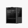 Black Bamboo Lab H2C 3D printer with a front glass door partially open showing internal components