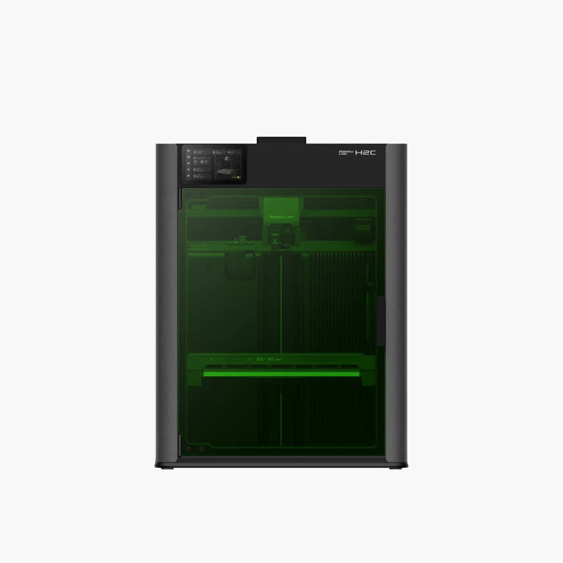 6jpgopresizemlfitw1920opformatfautoopqualityq80 | Avloon Black 3D printer with a green tinted front door and a small control panel on the left edge from the front view