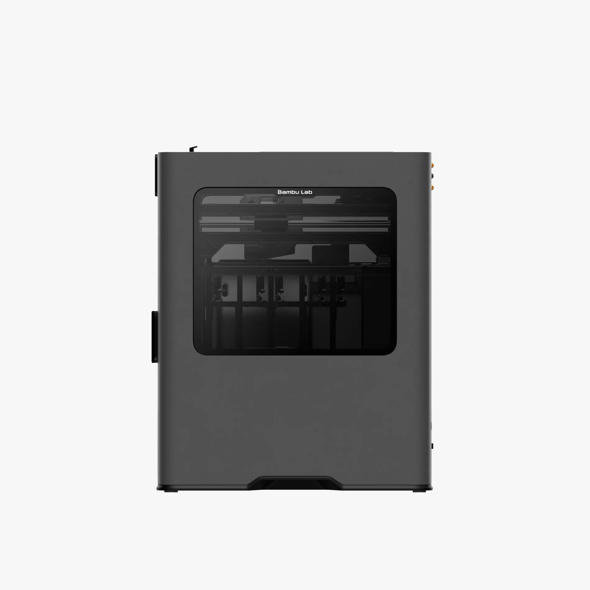 8jpgopresizemlfitw1920opformatfautoopqualityq80 | Avloon Front view of a dark gray Bambu Lab 3D printer with a transparent door showing internal rails and components