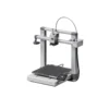Desktop 3D printer with a metal frame moving gantry and touchscreen control panel on a white background