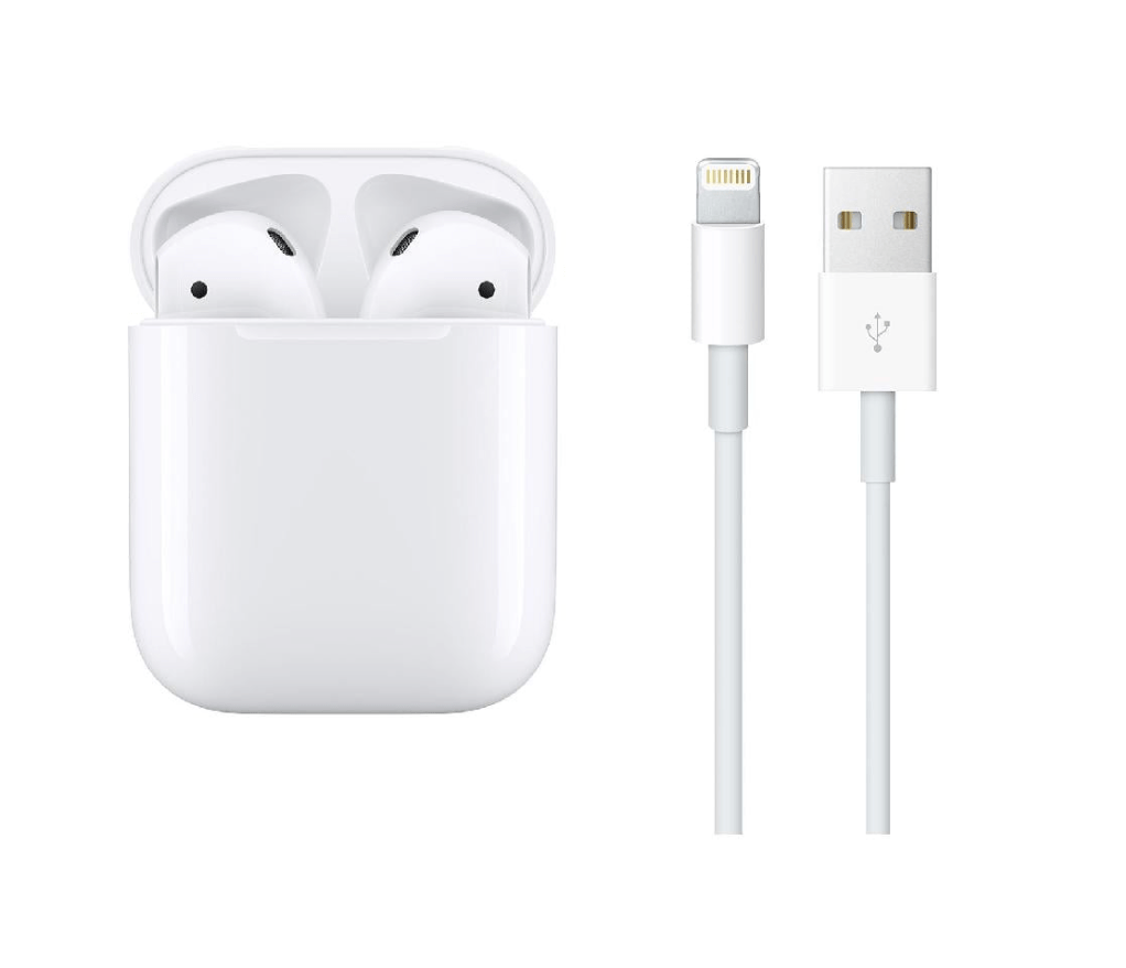 airpods2mv7n2boxcontents | Avloon ابل ايربودز الاصدار الثاني محتويات العلبة مع كيبل Lightning